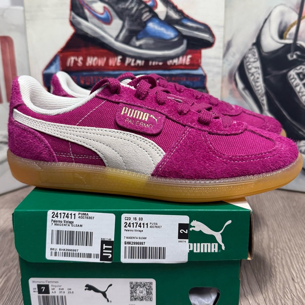 New PUMA Palermo Vintage Women's size  7  Sneakers Magenta Gleam 400783-07